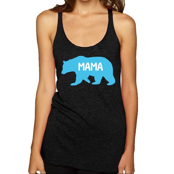 Wild Bobby Mama Bear Boy Mom Women Tri-Blend Racerback Tank Top