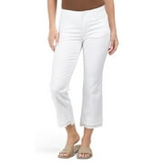 Democracy Women's Double Layer Frayed Hems Itty Bitty, Double Frayed Optic White, 4