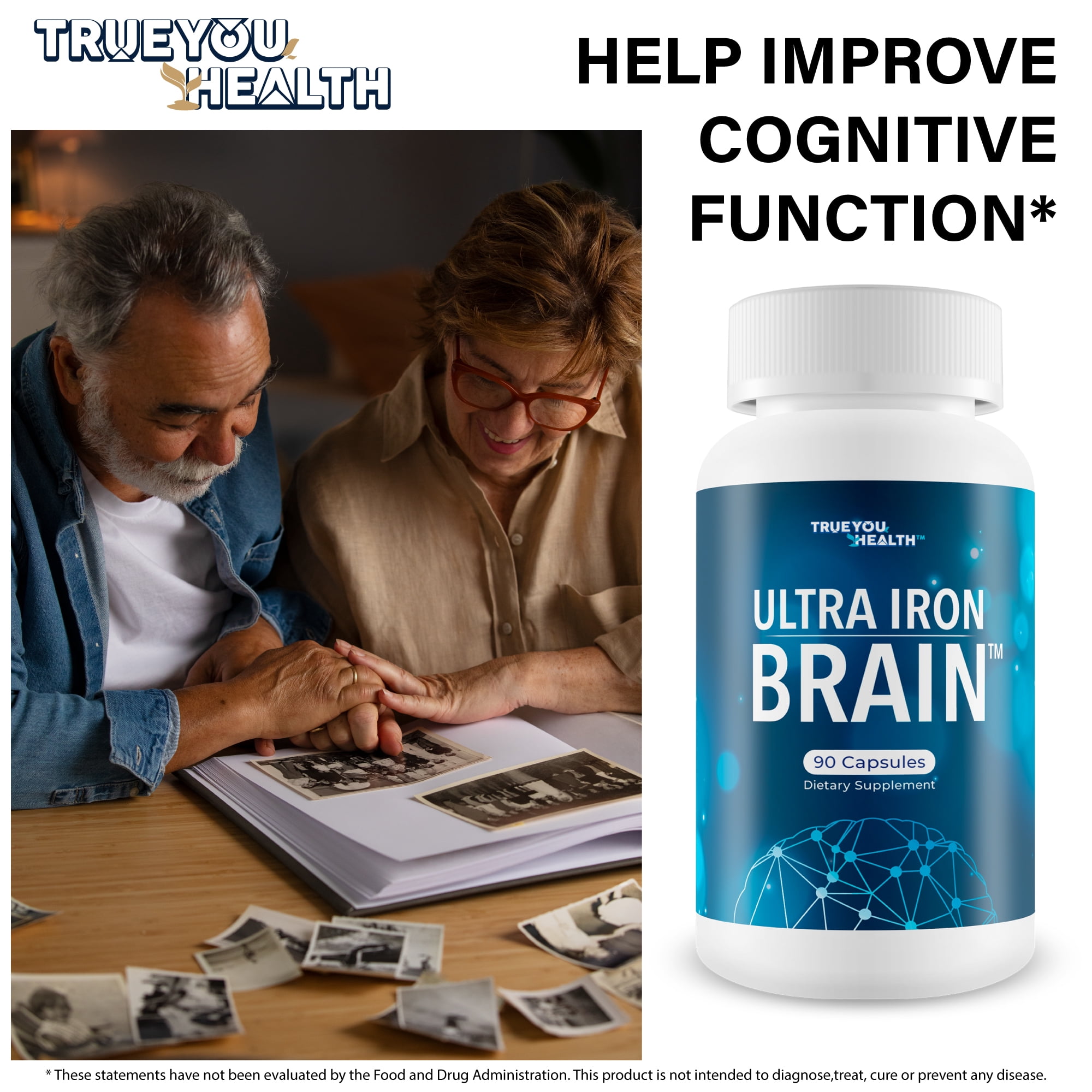 Ultra Iron Brain - Improved Memory Formula - Our Best Iron Brain Cognitive Support Supplement - Advanced Brain Booster Focus Supplement - Mental Alertness & Focus Supplements - Mental Focus Vitamins