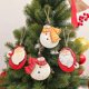 thumbnail image 4 of Juego de 4 adornos para árbol de Navidad, adornos navideños de hojalata de Papá Noel, muñeco de nieve, ángel, colgantes, decoración navideña, 4 of 5