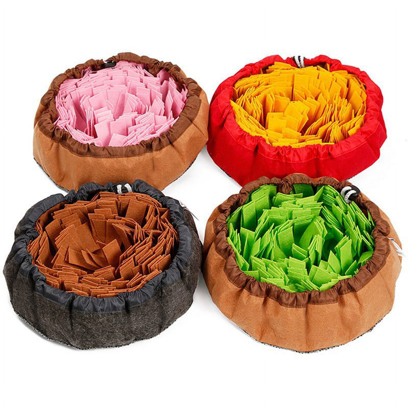 Famure Dog Snuffle Mat|Dog Digging Toy Ball for Dogs|Dog Puzzle Toys Rugby  Ball Toys for Small Medium Dogs,Machine Washable and Foldable