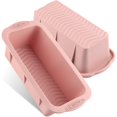 thumbnail image 1 of Molde de silicona para pan, juego de 2 moldes de silicona para pasteles, pan rectangular para hornear, juego para hornear, molde para pasteles antiadherente, bandeja para hornear baguette -2, 1 of 5