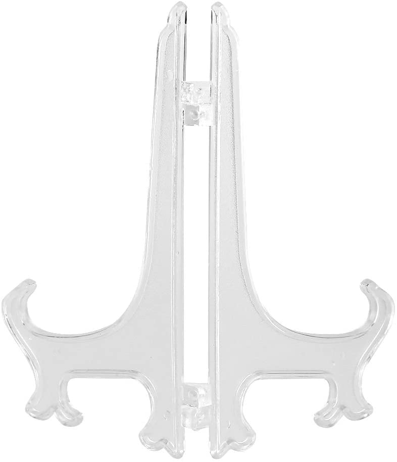 Clear Plastic Easel Display Stands for Photos, Decorative Tiles