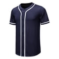 thumbnail image 2 of Birdeem Chemises pour Hommes Chemise Décontractée à Manches Courtes Patchwork de Baseball avec Boutons, 2 of 12