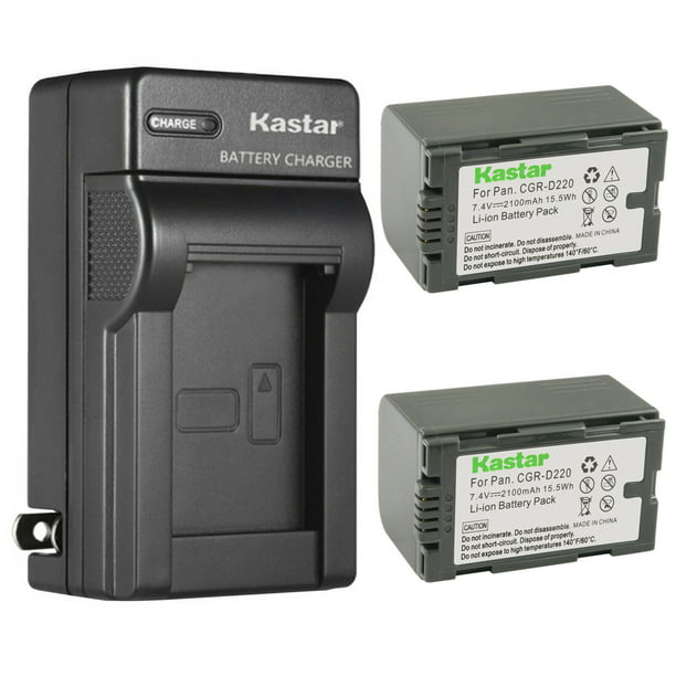 specificeren Vergemakkelijken sirene Kastar 2-Pack CGR-D16 Battery and AC Wall Charger Replacement for Panasonic  NV-GS4, NV-GS4B, NV-GS5, NV-GS5B, NV-GS7, NV-GS11, NV-GS15, NV-GS33,  NV-GX7, NV-M20, NV-MD9000, NV-MG3, NV-MX3EN Camera - Walmart.com