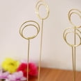 thumbnail image 1 of Dalazy 6 Pcs 22cm de Haut Tableau Numéro Cartes Photo Titulaire Papier Menu Clips Or, 1 of 8