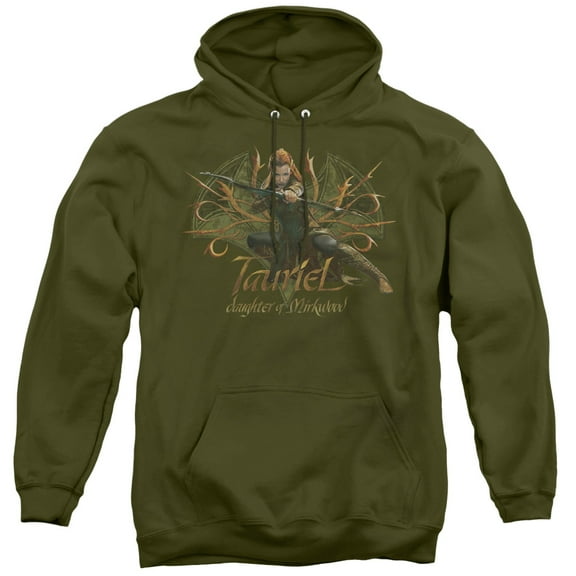 Hobbit Tauriel Adult Pullover Hoodie Sweatshirt Military Green