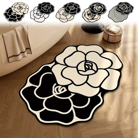 Yyuenw Bathroom Rugs, Diatomite Floor Mat Household Bathroom Absorbent Door Mat Bathroom Diatomite Foot Mat Non Slip Floor Mat Absorbent Drying Mat, Home Decor