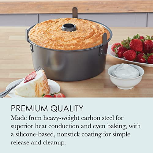 Chicago Metallic Non Stick 2 Piece Angel Food Cake Pan with Feet