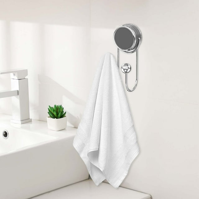 pstuiky Gancho adhesivo con ventosa, resistente y sin agujeros para baño, inodoro, pared o puerta. Gancho para toallas discreto.