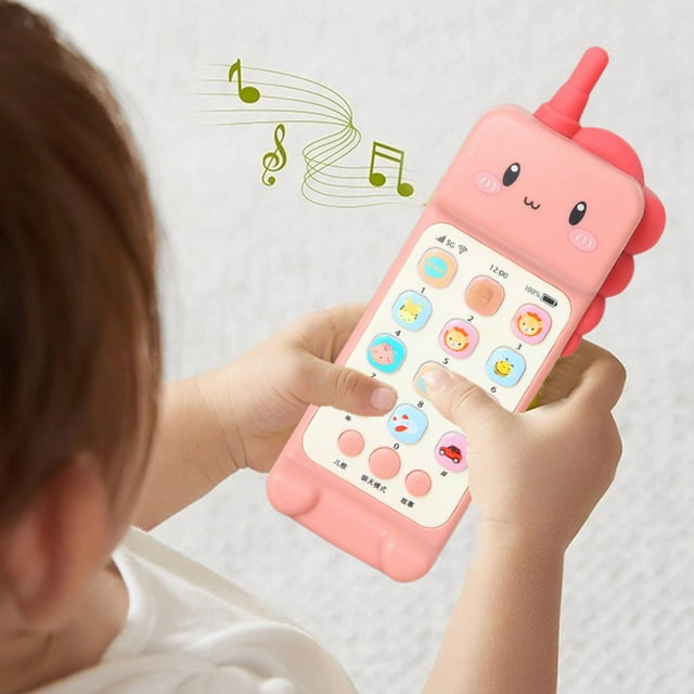 Apmemiss Liquidation Colle de Dentition Dinosaure Simulé Téléphone Mobile avec Jouet Musical
