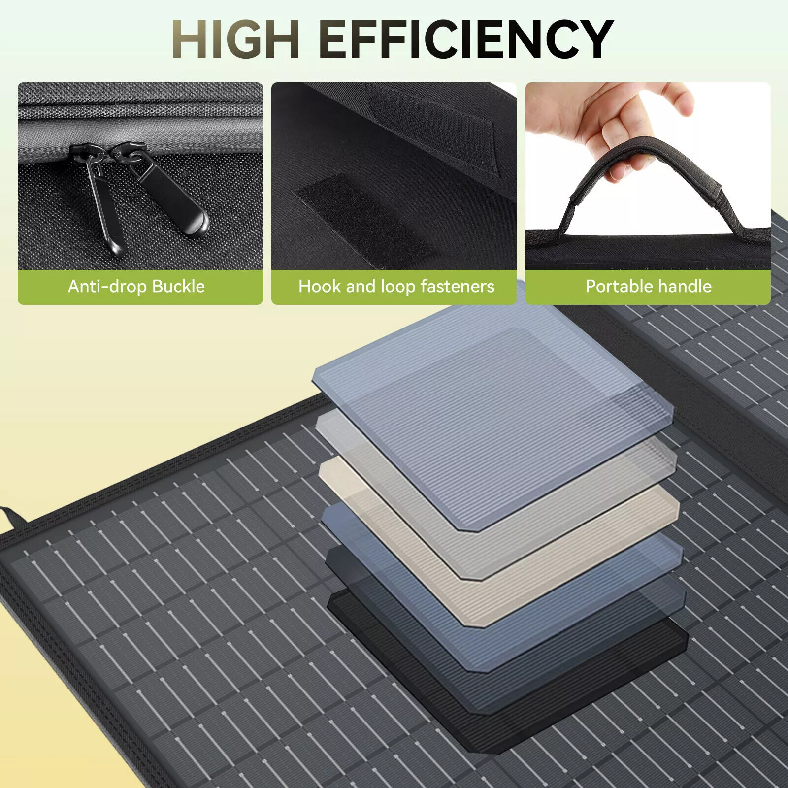 400W Portable Solar Panel Foldable for Power Station RV Camp Car /W Carry Case