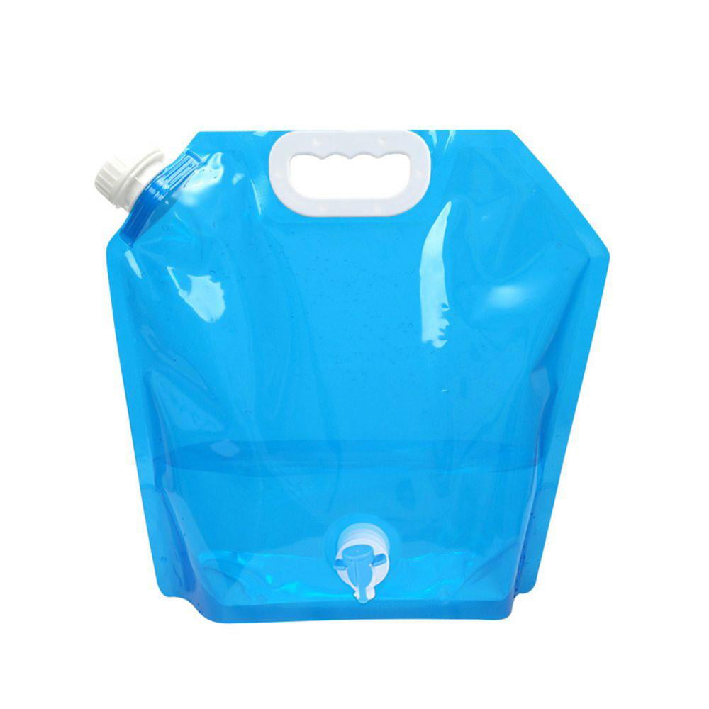 PE Plastic BPA Free Non-toxic Water Storage Bag for Hiking Camping Picnic Travel BBQ, Odorless 5L + 10L CAVN Water Carrier Collapsible Water Container Tank 