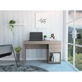thumbnail image 2 of FM FURNITURE Austin 47"W 2-Drawer Engineered Wood Writing Desk in Light Gray, 2 of 9