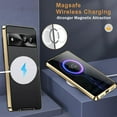 thumbnail image 6 of Magnetic Case Compatible for Google Pixel 7a Case Safety Lock & Wireless Charging,Clear Translucent PC Back Slim Metal Aluminum Bumper Pixel 7a Phone Case for Pixel 7a Case Cover Gold, 6 of 13