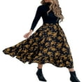 thumbnail image 4 of Robe à Volants pour Femmes Imprimé Léopard Taille Haute Tulle Tutu Jupe Midi Marron m, 4 of 7