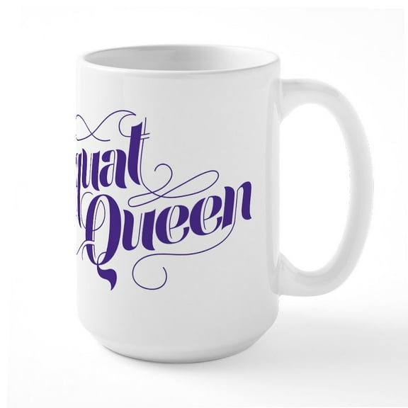 CafePress - Squat Queen Large Mug - 15 oz Ceramic Large White Novelty Mug