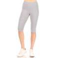 thumbnail image 2 of Women's High Waist Casual Solid Slim Running Yoga Capri Leggings Pants S-3XL (Pack of 2), 2 of 5