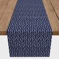 thumbnail image 3 of Creative Products Hand Drawn Aztec Squiggle Navy Blue 16x90 Poly Twill Table Runner, 3 of 3