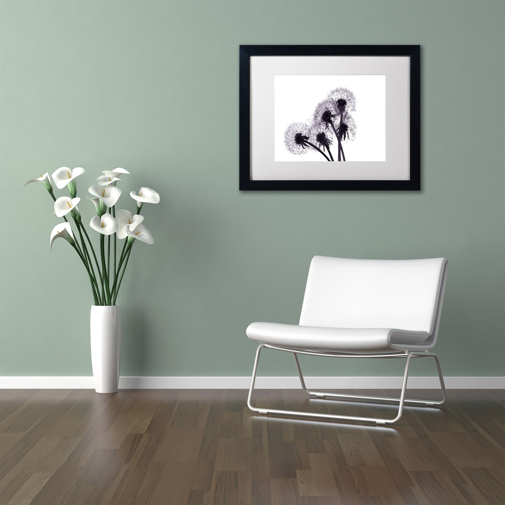 Trademark Fine Art "Bunch of Wishes" Canvas Art by Beata Czyzowska Young, White Matte, Black Frame