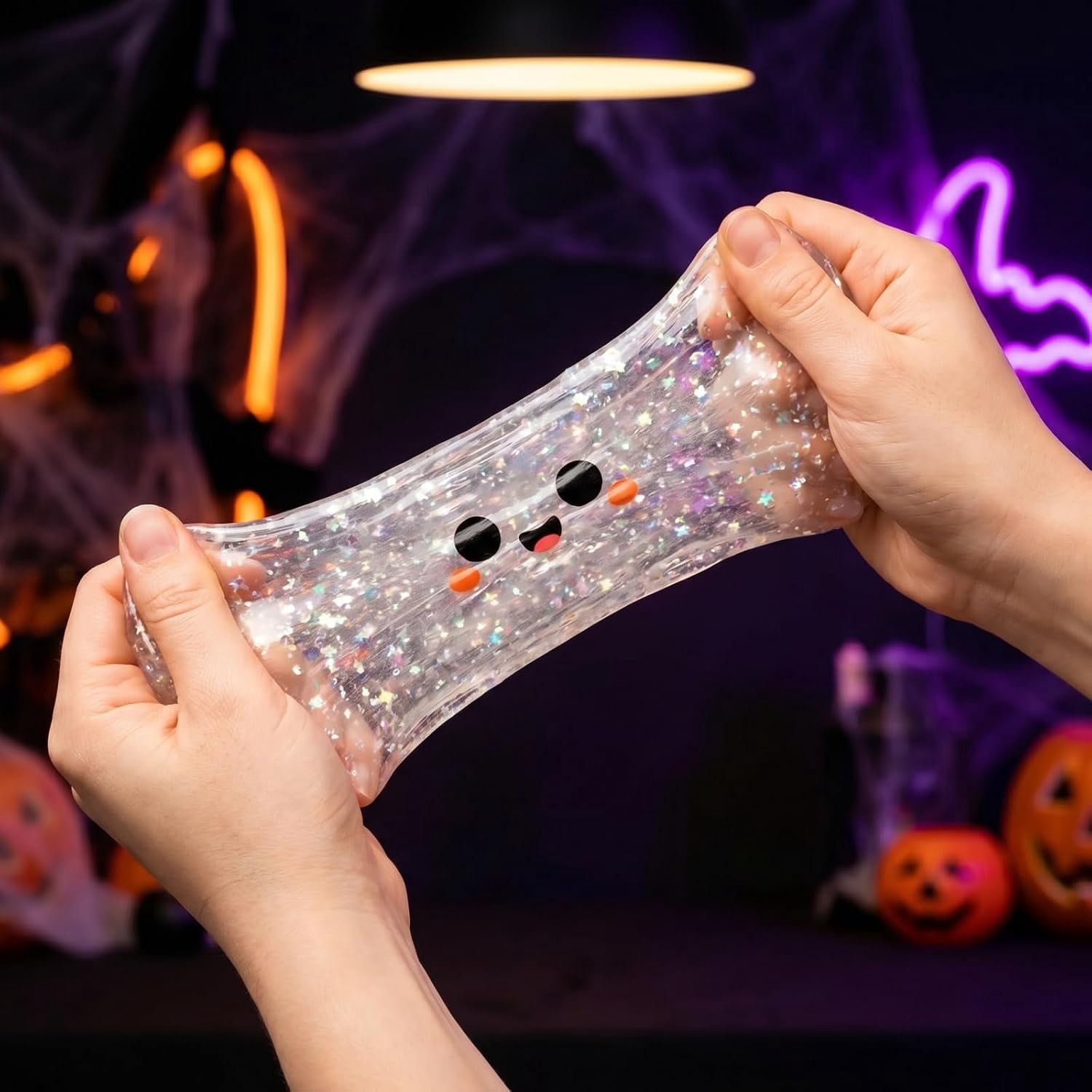 Halloween Pumpkin Dumpling Squishy Toys with Steamer, Spooky Sensory Stress Relief Fidget Toys for Teens and Adults, Novelty Desk Toys & Halloween Party Favor