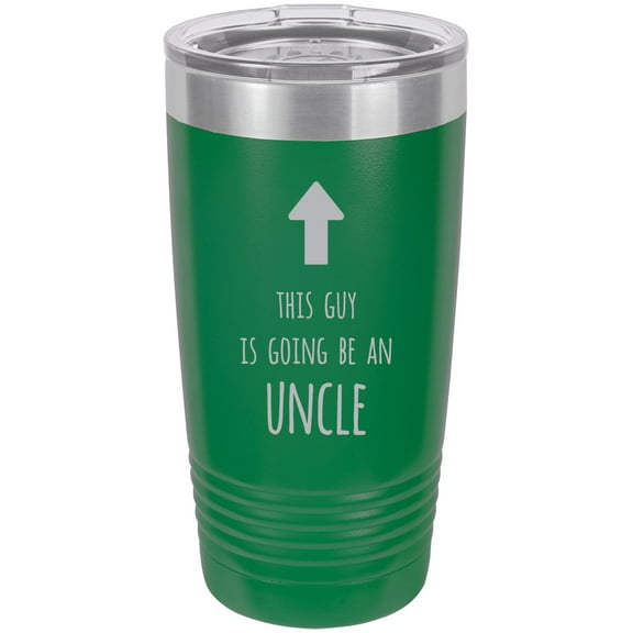 This guy is going to be a Uncle Stainless Steel Engraved Insulated Tumbler 20 Oz Travel Coffee Mug, Green