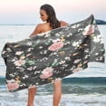 thumbnail image 6 of Coolnut Small Garden Flowers Beach Towel Super Soft Microfiber Sand Free Beach Towels, Oversized Camping Pool Towel, Lightweight, Breathable & Quick Dry Towels, 30x60in Washcloth Gift, 6 of 7