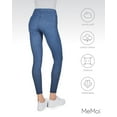 thumbnail image 6 of MeMoi High-Waisted Skinny Jean Leggings - Womens - Female (Small/Medium, Light Wash), 6 of 7