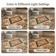 thumbnail image 7 of ODIKA 3'x5' Washable Throw Rug Stain Resistant, Low Profile, Non-Slip Cowboy Southwestern Lattice Vintage Round Runway Themed Hooks Flowing Dynamic for Entryway, Kitchen, Mudroom, 7 of 7