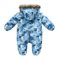 thumbnail image 4 of Esaierr Boys Girls Warm Down Cotton Snowsuit Baby Newborn Jumpsuits Baby Zipper Romper Winter Coat for 3M-3Y, 4 of 5