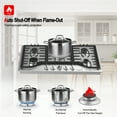 thumbnail image 5 of Gasland Chef 36 in. NG/LPG Convertible Gas Cooktop in Stainless Steel with 5 Burners, 5 of 8