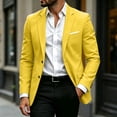 thumbnail image 6 of Atkumj Notch Lapel Blazer for Men Business Formal Solid Color Single Button Blazer Jacket Long Sleeve Casual Suit Jackets with Pockets M, 6 of 10