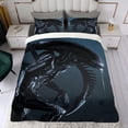 thumbnail image 4 of Alien Conjunto de sábanas temático, trío de piezas, cómodo y amigable con la piel, diseño único, regalo de decoración para el hogar para familiares, amigos y fans,173cm *218cm, 4 of 6