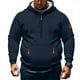 thumbnail image 1 of Sudadera con capucha para hombre, informal, a la moda, lisa, con cremallera, de manga larga, con bolsillo, de poliéster, 1 of 5