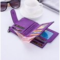 thumbnail image 2 of ITFABS Women's Short Leather Wallet Matte Surface Hasp Simple Bifold Small Handbag, 2 of 4