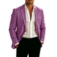thumbnail image 3 of Tqyyweavej Men's Blazers Slim Fit Two Button Business Casual Suit Jacket Long Sleeve Notch Lapel Suit Sports Coat with Faux Flap Pockets, 3 of 10
