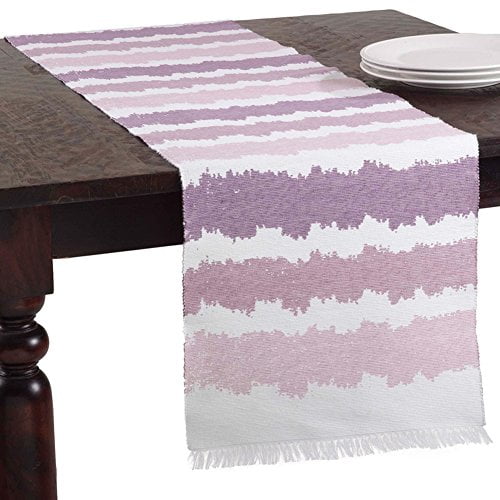 La Spezia Ribbed Ombré Cotton Table Runner (lavender)