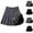 A-Black, variant on Mgmyaa Girls Pleated Uniform Skirt Elastic Waist A-Line School Mini Skirt with Built-in Shorts for Ages 3-11 Years