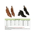 thumbnail image 2 of Frontwalk Womens Booties Mid Heels Heeled Boot V-Cut Ankle Boots Party Chunky Block Bootie Women Pointed Toe Shoes Dark Brown 6, 2 of 9