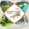 thumbnail image 4 of Gymax Ensemble de 2 Chaises Longues Robustes à 5 Niveaux Réglables pour Patio avec Auvent, 4 of 4