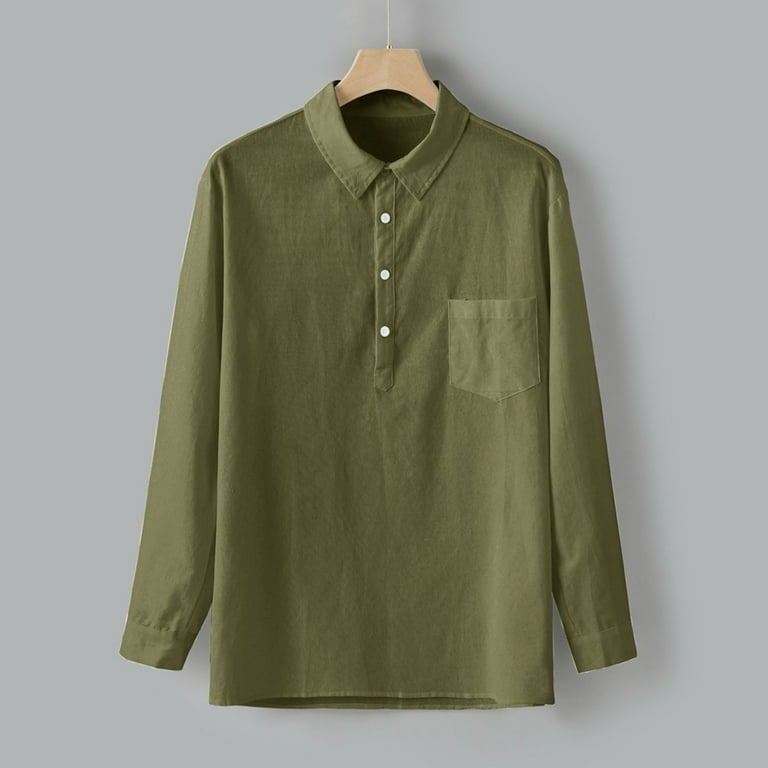 Camicia Henley Uomo In Cotone E Lino - Maniche Corte, Slim Fit, Colore 41, Casual Chic - 2