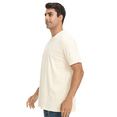 thumbnail image 5 of Zfeel Short Sleeve Heavyweight T-Shirt, Men's 100% Cotton Crewneck Blank Tee, Bone, S, 5 of 6