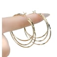thumbnail image 1 of Aretes Arracadas De Aro Para Mujer Pendientes Chapados En Oro De 18k, 1 of 4