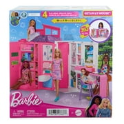 Barbie Getaway House, Doll House Playset with 4 Play Areas, 2 Chairs, 360-Play & Accessories