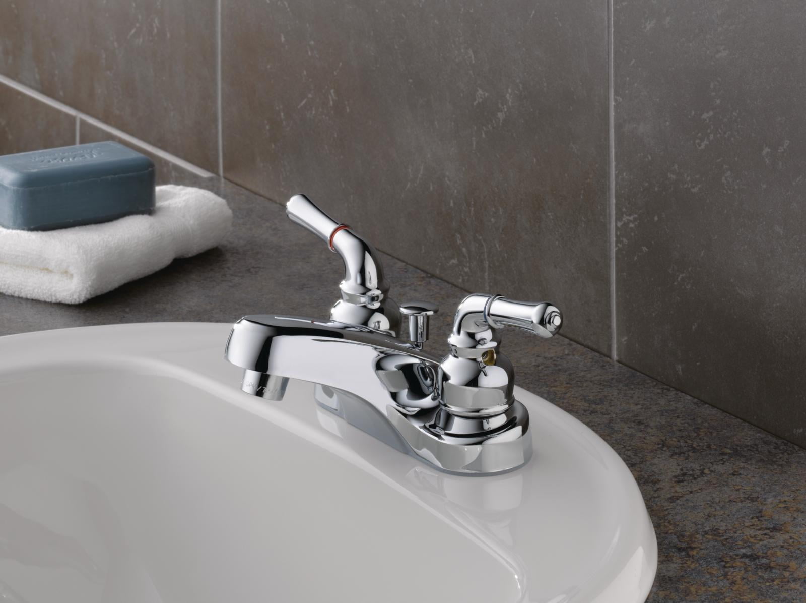 Peerless Choice Centerset Two Handle Bathroom Faucet in Chrome
