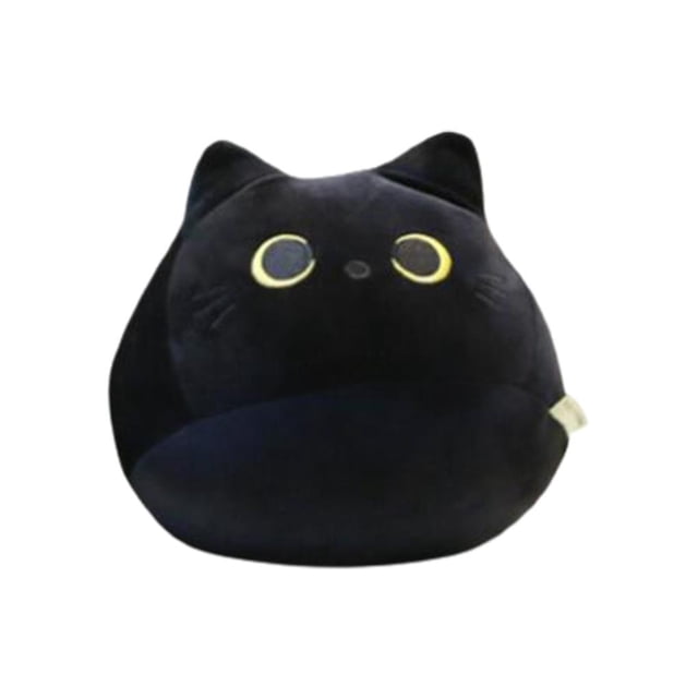 Gato Negro De Peluche De Juguete De Dibujos Animados En Forma De Gato Almohada De Peluche Cojín Para Regalo De Cumpleaños De San Valentín Methold FN006612-01
