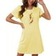 thumbnail image 4 of Camisón corto de talla grande para mujer, camisón de manga corta con estampado de pecho a la moda, camisón para mujer, 4 of 7