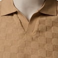thumbnail image 5 of Qiyinn Men's Solid Color Short Sleeve Turn-Down Collar Casual Business Top T-Shirt, 5 of 6
