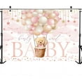 thumbnail image 4 of We Can Bearly Wait Backdrop Pink Hot Balloon Bearly Wait Baby Shower Party Decorations Backgrpund Pink Cloud Bear Girl Baby Shower Photography Background, 4 of 4