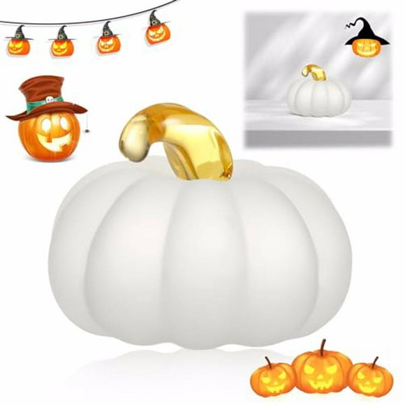 Justharion Exquisite Crystal Pumpkin Statue For Home White Crystal Crystal Pumpkin Ornament White